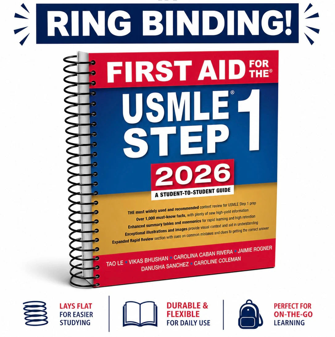 First Aid for the USMLE Step 1 2026 36th Edition Premium Multicolor Matte Print with Ring Binding